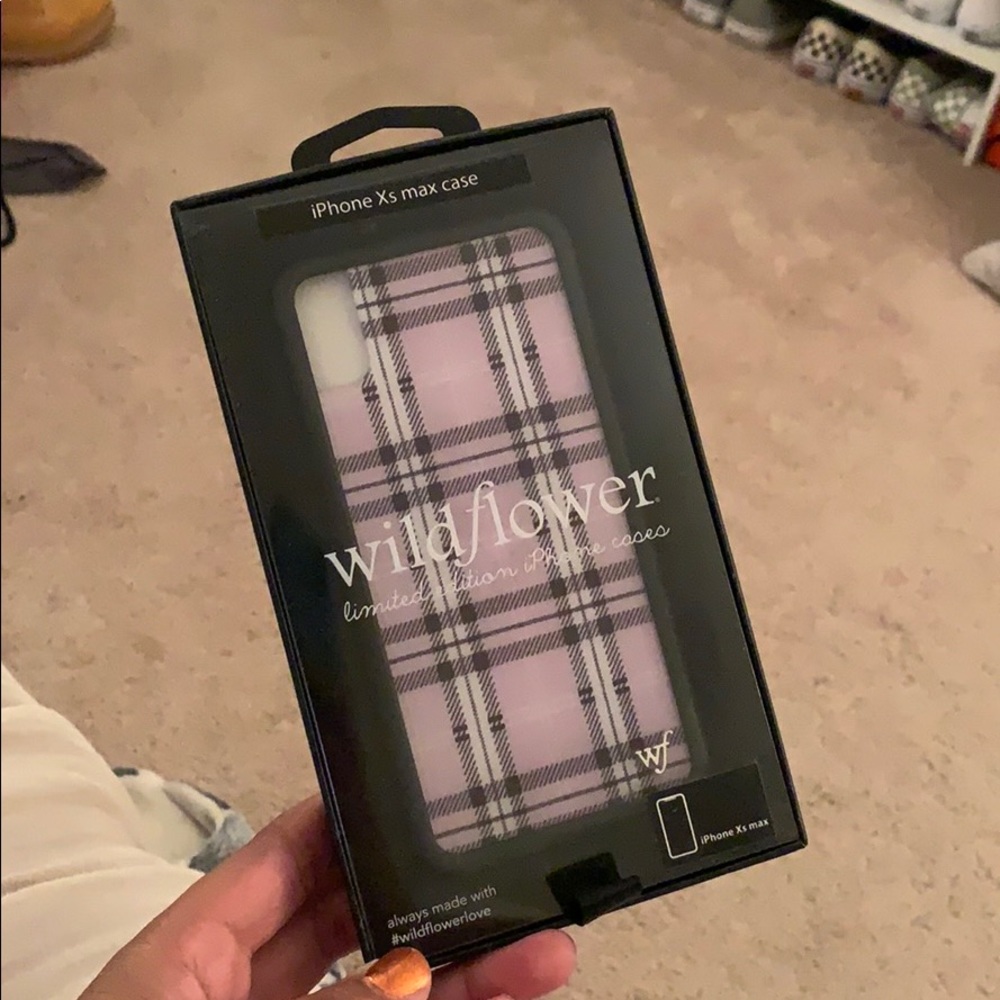 Lavender Plaid Wildflower iPhone XS Max Case